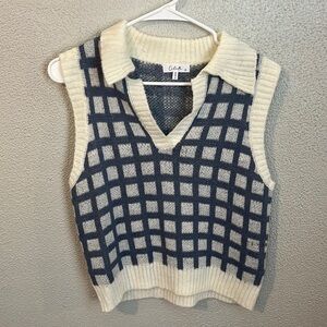 Checkered Knit Top